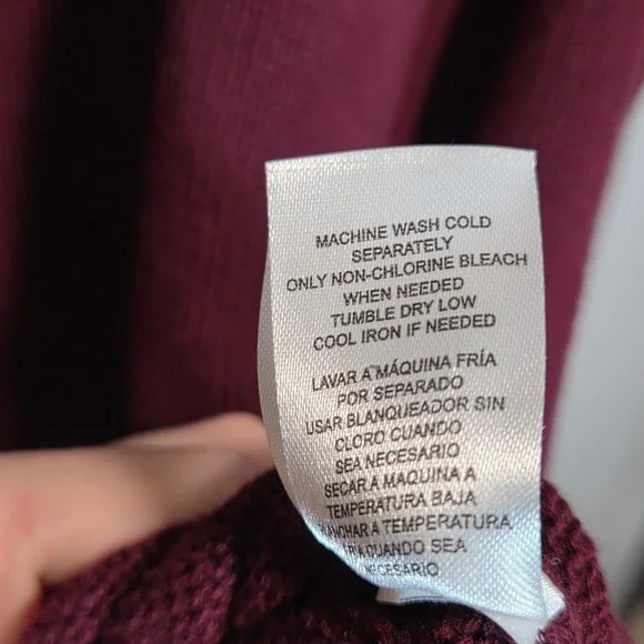 Weatherproof Vintage Holiday Sweater Mens L Burgundy Fair Isle 1/4 Zip Preppy - Picture 8 of 8